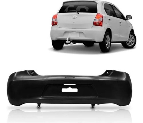 Parachoque Traseiro Etios Hatch 2012 2013 2014 2015 16 Preto