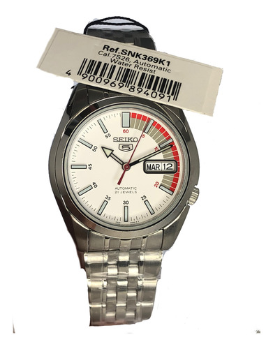 Relógio Masculino Seiko 5 Automatic Steel Snk369k1 21 Rubis