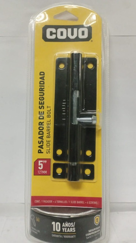 Pasador Latonado C/tor. 5 Covo:cv-db1103-5 Negro
