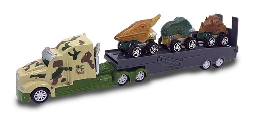 Camion Transportador C/ 3 Dinosaurios-autos Jurassic Orig.!!