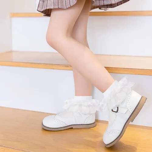 Calcetines De Encaje Con Volantes Para Bebs Y Ninas Pequenas