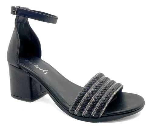 Sandalias de vestir taco bajo shop