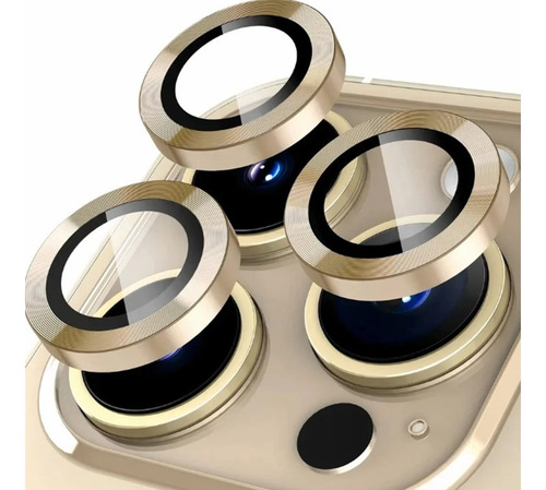 Vidrio Protector Lente De Camara Para iPhone 15 Pro / Max Color Dorado