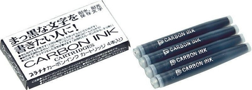 Imagen 1 de 1 de Cartuchos De Tinta Carbon Black Pluma Fuente Platinum