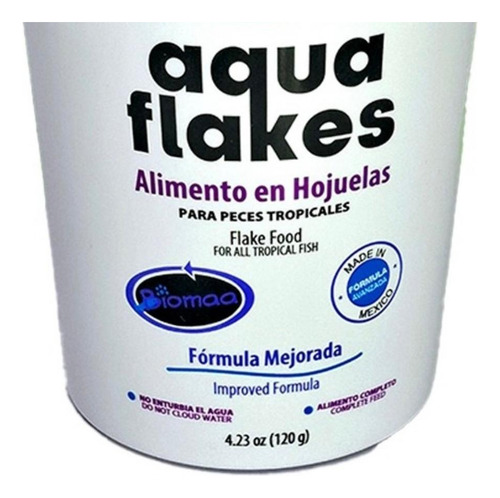 12 Pzs Aqua Flakes Bote 100 Gramos + 20% Más Gratis Biomaa