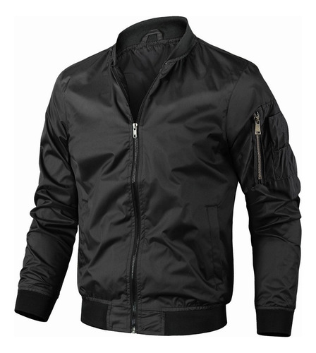 Hombre Casual Chaqueta Ligera Bomber Varsity Rompevientos