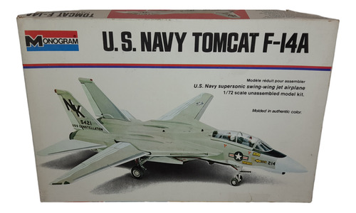Avion Us Navy Tomcat F-14a Kit Monogram Escala 1/72 1973 (Usado)