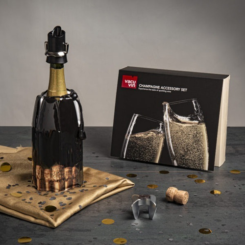 Imagen 7 de 7 de Champagne Accesorio Set Vacu Vin Tapon Abridor + Enfriador