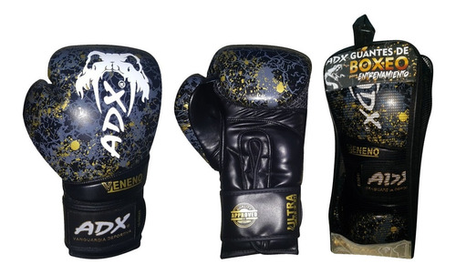 Imagen 3 de 5 de Guantes De Box Adx Veneno Poliuretano Con Desodorizante