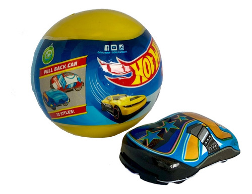 Hot Wheels - Pack X5 Pelotas Surtidas 2 Autos Mini - Hw019