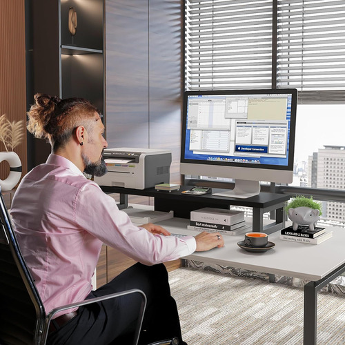Soporte Elevador Monitor Dual 2 Monitores, Soporte Resi...