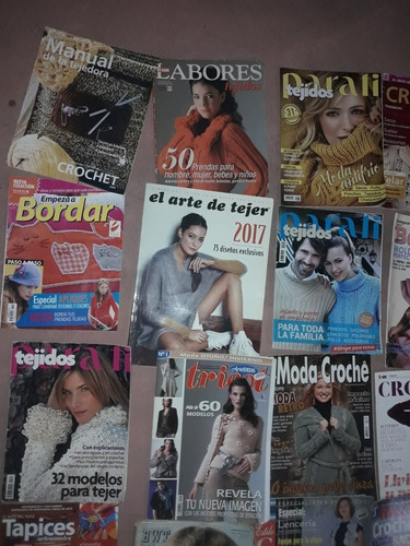 Lote De 32 Revistas De Tejido, Bordado, Moda Y Crochet (Usado)