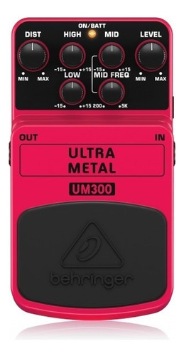 Pedal de efecto Behringer Ultra Metal UM300  rosa