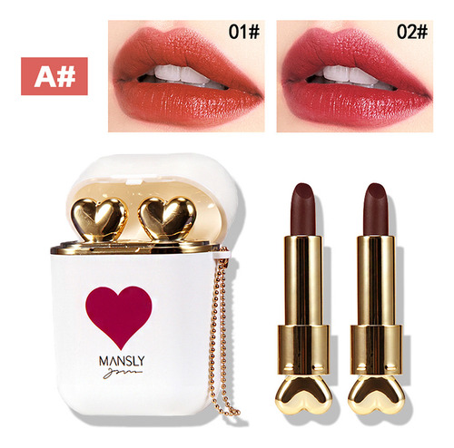 Batom Com Tubo De Fone De Ouvido Matte Heartbeat Foggy Color