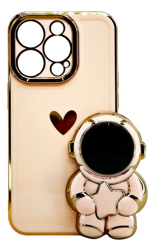 Protector iPhone 14 Pro Diseño Corazón Con Soporte Astrona