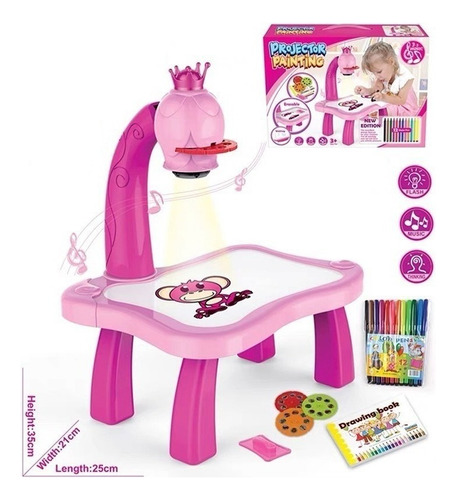 * Niños Proyector Pintura Aprendizaje Dibujo Mesa De Música