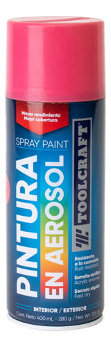 Pintura Aerosol Rosa Brillante Toolcraft 400 Ml Sin Plomo