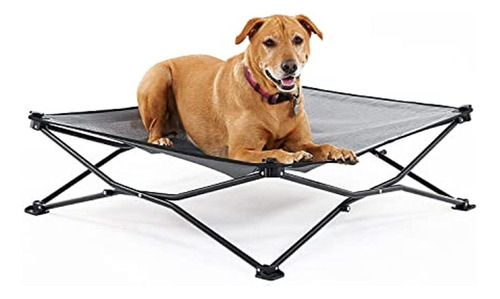 Coolaroo On The Go Cama Elevada Para Mascotas, Grande, Gris