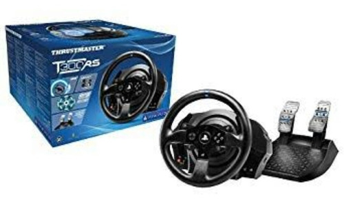 Volante Thrustmaster T300rs con pedales, color negro para PS5/PS4/PS3