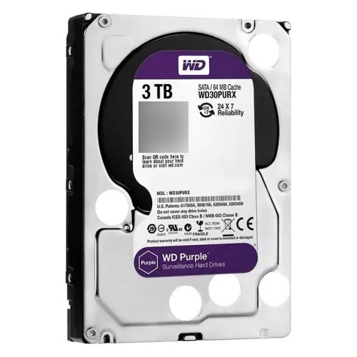 Disco Duro Hdd 3tb Para Vigilancia Wester Digital Purple