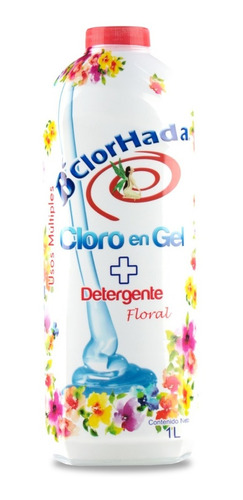 Imagen 1 de 1 de Cloro En Gel  Bclorhada + Detergente Floral 1 L
