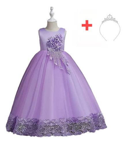 Vestido De Princesa Bouquet Para Niña, Vestido Elegante