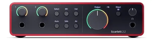 Interfaz De Audio Focusrite Scarlett 2i2 4ª Generación, 2 En