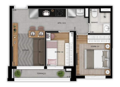 Imagem 13 de 15 de Apartamento À Venda No Bairro Vila Prudente - São Paulo/sp - O-17805-30187