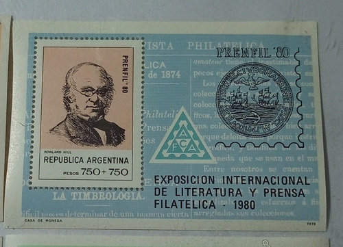 4 Bloques Argentina Gj1900/03- Mint Exp. Intern.prenfil 80
