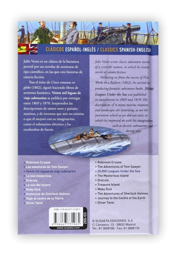Imagen 3 de 5 de Veinte Mil Leguas De Viaje Submarino (t.d) Ed. Bilingüe