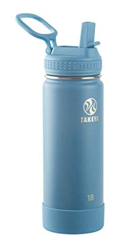 Takeya Actives Botella De Agua Aislada Con Tapa De Paja, 18