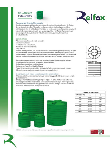 Estanque Multipropósito Vertical 5000 Litros