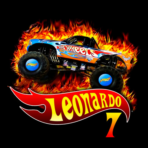 Lona 1 X 1 Metros Personalizada Fiesta Cumpleaños Personajes Hot Wheels