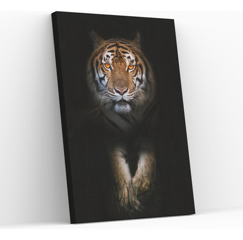 Quadro Tela Canvas Tigre Colorido Animais Selvagens 60x90cm