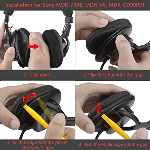 Almohadillas Sony Mdr-7506, Mdr-v6 (negras)
