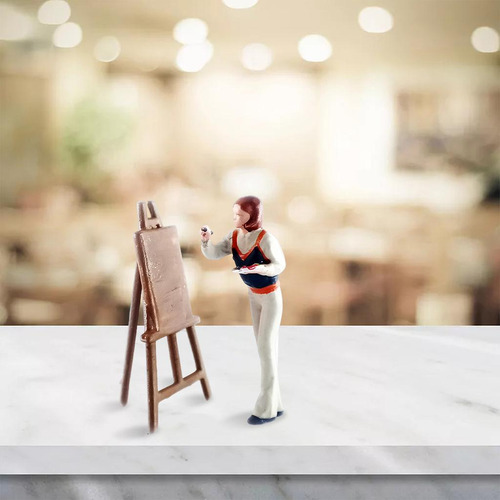 Pintor Modelo De Personas En Miniatura 1:64 Decoración De