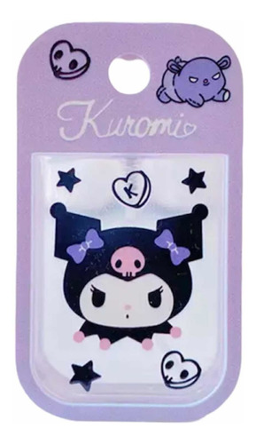 Dispensador Kuromi De Alcohol Gel Para Llevar En Tu Cartera