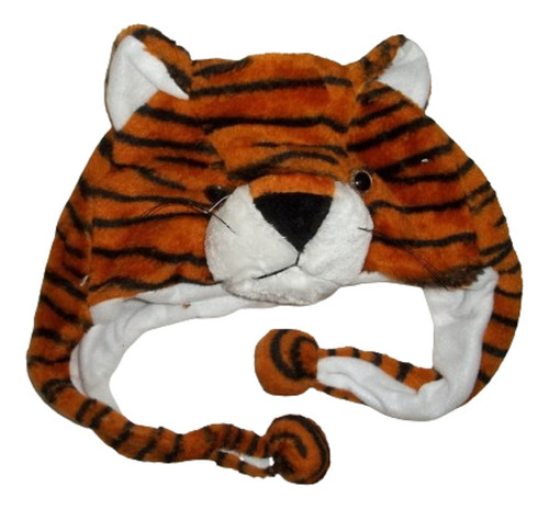 Gorro Infantil De Invierno Cubre Orejas Tigre Peluche