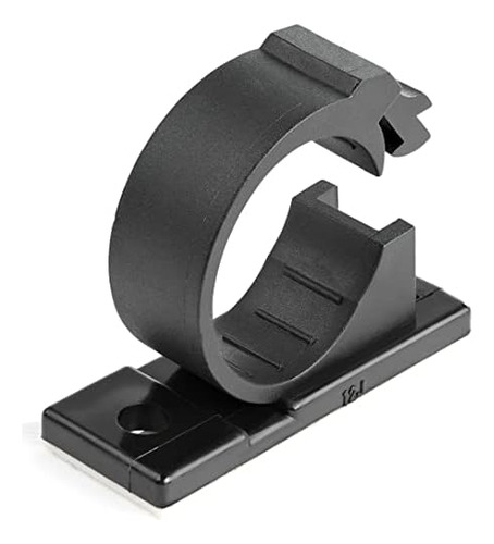 100 Clips Adhesivos Para Gestión De Cables, Color Negro, Org