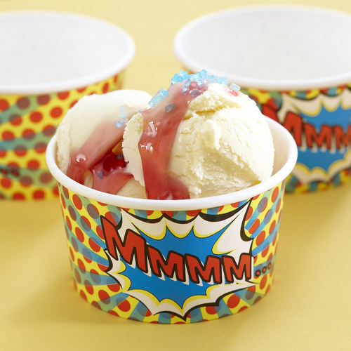 Ginger Ray Pop Art Party Ice Cream Paper Tail, 8 Paquete