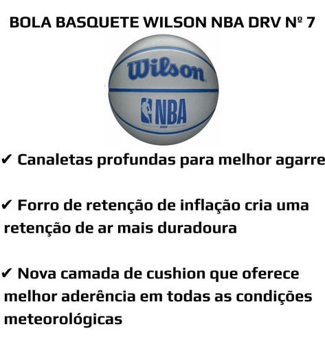 Bola De Basquete Wilson Nba Drv Tamanho 7