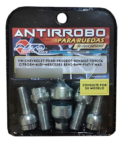 Bulones Tuercas Antirrobo Seguridad Ruedas Peugeot 308