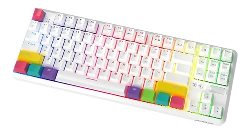 Imagen 3 de 7 de Teclado Mecánico Bluetooth Full Rgb Red/brown - Ajazz K870t