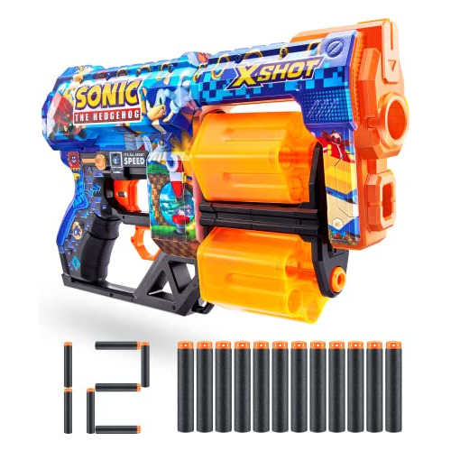 X-shot Skins Dread Foam Dart Blaster (12 Dardos) De Zuru X S