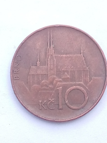 Moneda Republica Checa 10 Koruns 1993