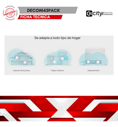 Kit De Router Inalámbrico Mesh Decom4 Para Hogar Decom43pack