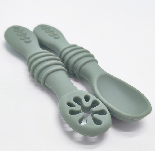 Set Cucharas De Entrenamiento Silicona Para Bebe- Precuchara
