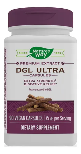 Suplemento Nature's Way Dgl Ultra Extra Strength 90 Cápsulas