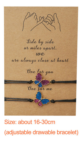 Zt 2pcs Pulsera Couple Con Hilo De Cera Que Gotea Tejida