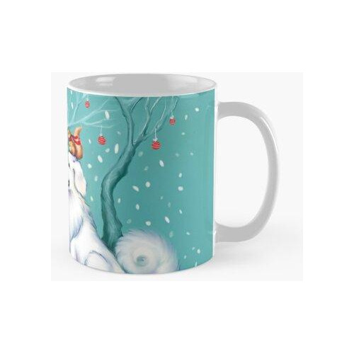 Taza Navidad De Los Grandes Pirineos - Esperando A Papá Noel